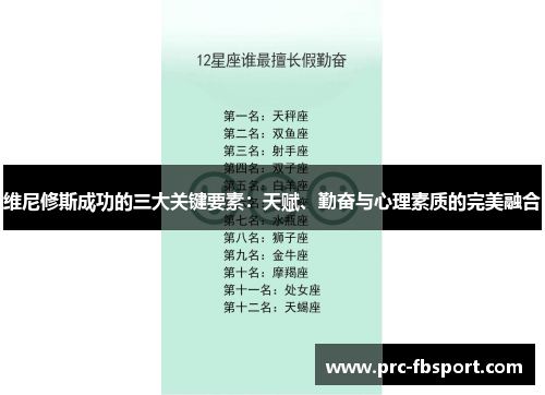 维尼修斯成功的三大关键要素：天赋、勤奋与心理素质的完美融合