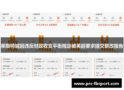莱斯特城因违反财政收支平衡规定被英超要求提交整改报告